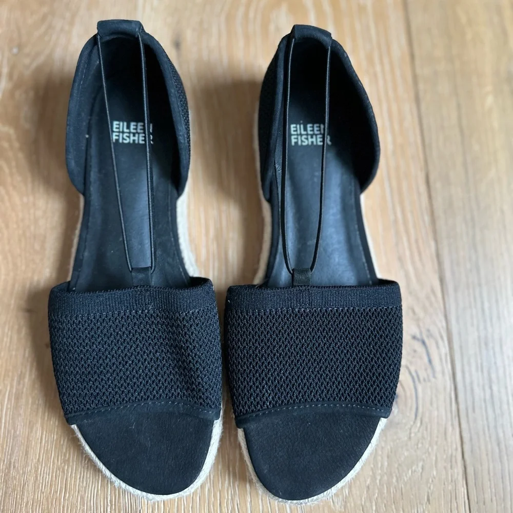 Eileen Fisher Womens Shoes Mews Slip On Padded Espadrille Sandals - Picture 2 of 9